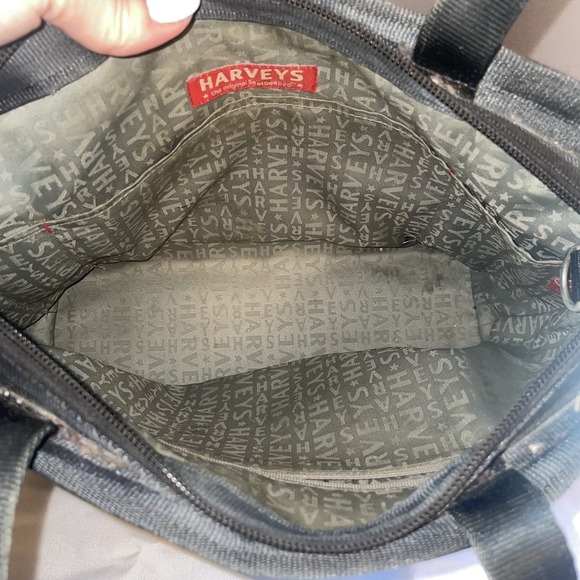 Harveys Seatbelt Bag Classic Black Woven Tote Double Handle Shoulder Bag Purse - Picture 5 of 12